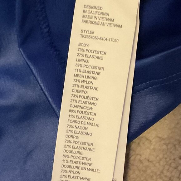 Fabletics Blue Racerback Sports Bra Crop Top - Picture 5 of 5